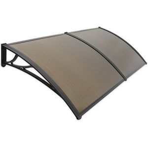 Marchiză copertină pentru ușă, maro, 100 x 200 cm, nedivizată, maro imagine