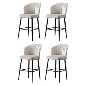 Set de scaune de bar Rubi Cream and Black, 4 buc., 4 buc imagine
