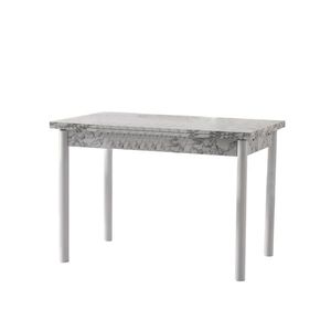 Masă de sufragerie Polo White Grey, alb imagine