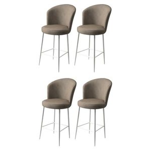 Set de scaune de bar Fora Cappuccino and White, 4buc., cafeniu, 4 buc imagine