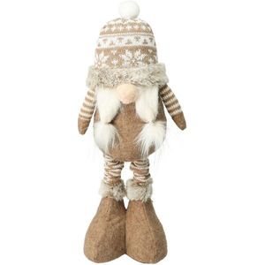 Spiriduș de Crăciun Dora în picioare, picioaretelescopice, 48 cm, maro deschis, maro deschis imagine