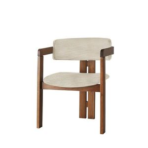 Scaun de sufragerie CO Light Grey and Walnut, gri deschis imagine