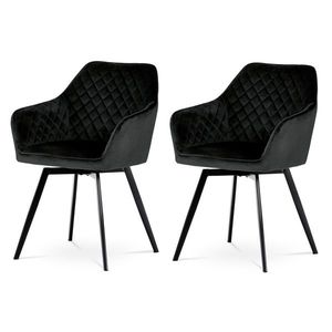 Set de scaune de sufragerie DCH-425 BK4, 2 buc., negru imagine