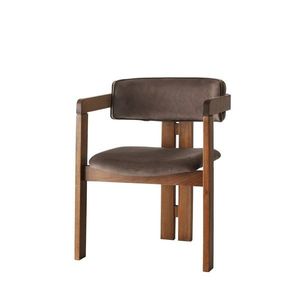 Scaun de sufragerie CO Dark Brown and Walnut, maro închis imagine