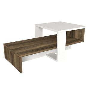 Măsuță de cafea Chain White and Walnut imagine