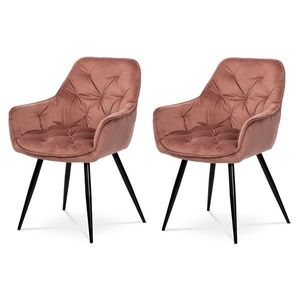 Set de scaune de sufragerie DCH-421 PINK4, 2 buc., roz vechi imagine