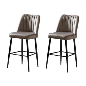Set de scaune de bar Vento Cappuccino and Black, 2buc., cafeniu, 2 buc. imagine