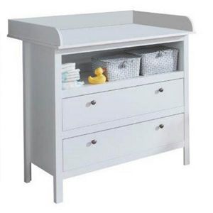 Comodă cu masă de schimbat scutece OLJE 2S, albă imagine