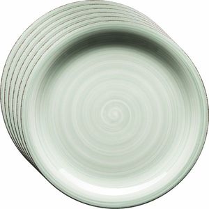 Mäser Set of 6 shallow plates Bel Tempo 27 cm, green, verde imagine