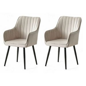 Set de scaune de sufragerie Nova Cream, 2 buc., crem deschis imagine