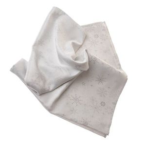 Fată de masă de Crăciun impermeabilă Fulgi argintii, 140 x 140 cm imagine