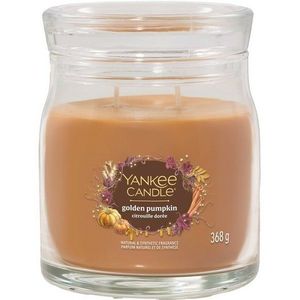 Lumânare parfumată medie Yankee Candle Signature Golden Pumpkin, 368 g, M imagine