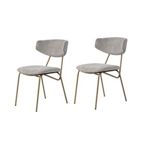 Set de scaune de sufragerie Nancy Grey and Gold, 2buc., gri imagine