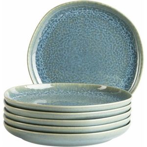 Mäser Set de farfurii de desert Cordelia Atacama Green Textura 22 cm, 6 bucăți, albastru deschis imagine