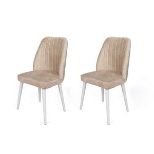 Set de scaune de sufragerie Alfa Beige and White, 2 buc. imagine
