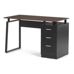 Masă de birou 3218 OAK, negru și stejar, negru imagine