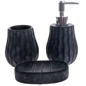 Set de accesorii de baie din ciment Douche 3piese, negru imagine