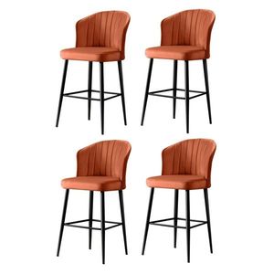 Set de scaune de bar Rubi Tile Red and Black, 4buc., 4 buc imagine