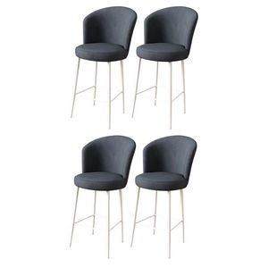 Set de scaune de bar Fora Anthracite and White, 4buc., antracit, 4 buc imagine