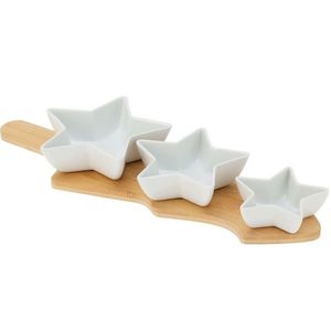 Set de 3 boluri pentru servire cu suport Star imagine