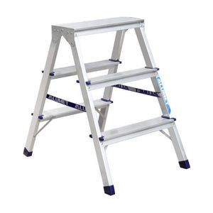 Alumet AD 7203 Scări duble din aluminiu, 2x 3trepte, 60 cm imagine