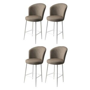 Set de scaune de bar Alte Cappuccino și Alb, 4buc., cafeniu, 4 buc imagine