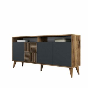 Dulap Milan Walnut and Anthracite, antracit imagine