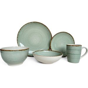 Banquet Set de tacâmuri Spiral Green, 30 bucăți, mentol imagine