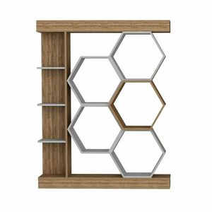 Bibliotecă Sueno White and Walnut, maro închis imagine