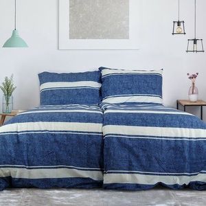 B.E.S. Petrovice Lenjerie de pat creponată TopClass Blue line, 140 x 200 cm, 70 x 90 cm imagine