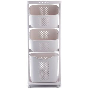 Coșuri universale de depozitare pe rotițe 4Home TRIS, 3 nivele, 3 etaje imagine