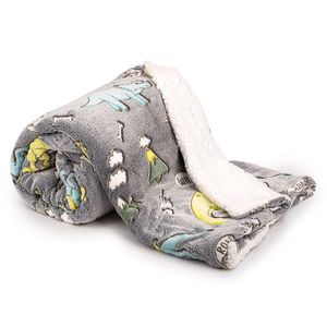 Pătură luminoasă din blăniță 4Home Dino, 150 x 200 cm imagine