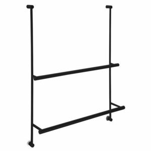 SAPHO 1301-09B suport suspendat pentru prosoapepentru paravan de duș 60 x 73 x 12, 5 cm, negru mat imagine