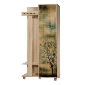 Cuier cu dulap Garmanto Tree Sonoma Oak, maro deschis imagine