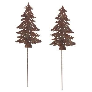 Decorație metalică Arborele de grădină, cupru, 2 bucăți, 15 x 1 x 50 cm imagine