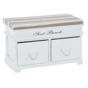 Bancă cu spațiu de depozitare Bench 1, 70 x 35 x45 cm, alb imagine