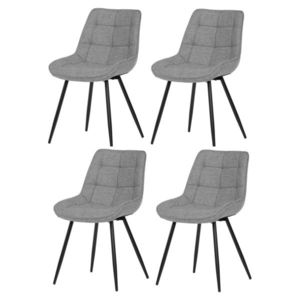 Set de scaune de sufragerie CT-395 SIL2, 4 buc., gri imagine