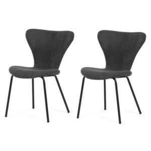 Set de scaune de sufragerie CT-S8010 GREY2, 2 buc., gri închis imagine