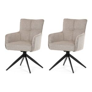 Set de scaune de sufragerie cu mecanism deîntoarcere DCH-P3170 LAN2, 2 buc., bej imagine