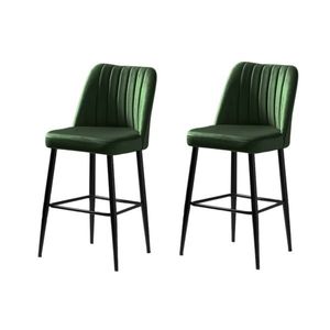 Set de scaune de bar Vento Green and Black, 2 buc., verde închis, 2 buc. imagine