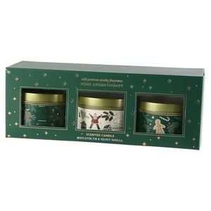 Set de lumânări de Crăciun Merry ChristmasMistletoe and fir/Velvent vanilla, 2 buc imagine