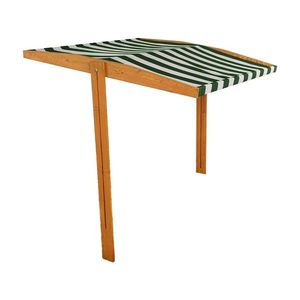 Acoperiș Baby Mix pentru lada de nisip din lemn 120 x 120 cm, verde și alb imagine