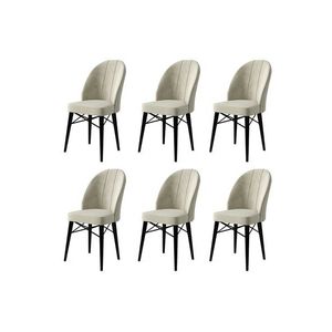 Set de scaune de sufragerie Ritim Cream, 6 buc., crem deschis imagine