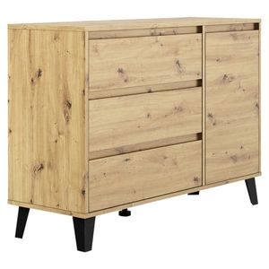 Comoda BOGAN 1D3S, stejar artisan, maro imagine