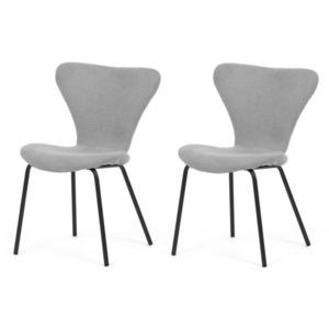 Set de scaune de sufragerie CT-S8010 SIL2, 2 buc., gri deschis imagine