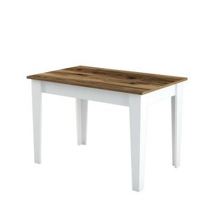 Masă de sufragerie Kiev White and Walnut, maro imagine