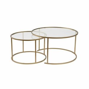 Set de măsuțe de cafea Aurum Gold 80 cm, 2buc., auriu imagine