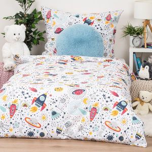 Lenjerie de pat din bumbac pentru copii 4Home Cosmic Adventure, 140 x 200 cm, 70 x 90 cm imagine
