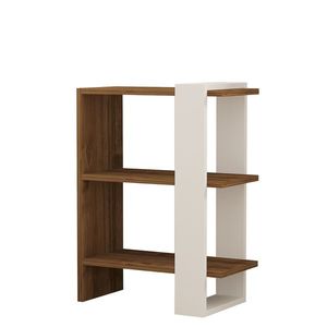 Bibliotecă Gaye Walnut White imagine