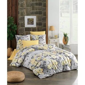 BedTex Lenjerie de pat din bumbac Alisa galbenă, 140 x 220 cm, 70 x 90 cm imagine